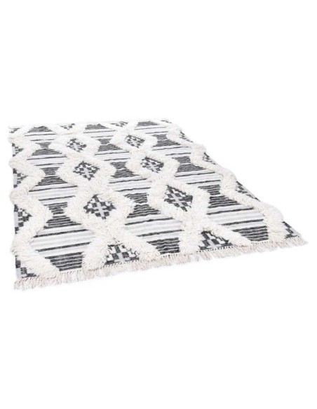 tappeto Vintage Cozy Kelim 615 nero bianco