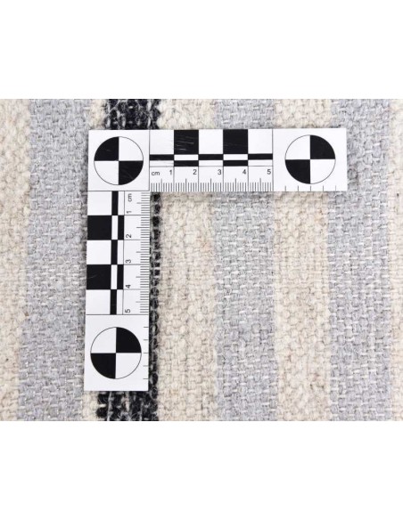tappeto Vintage Cozy Kelim 615 nero bianco