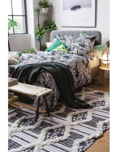 tappeto Vintage Cozy Kelim 615 nero bianco