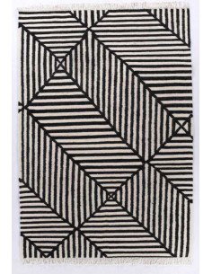 tappeto Vintage CrissCross 615 nero bianco