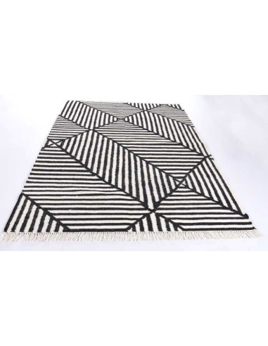 tappeto Vintage CrissCross 615 nero bianco