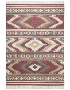 tappeto Vintage Kelim c I 200 rosso