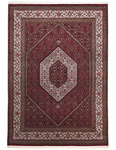 tappeto Sirsa Silk S Bidjar 562 rosso crema