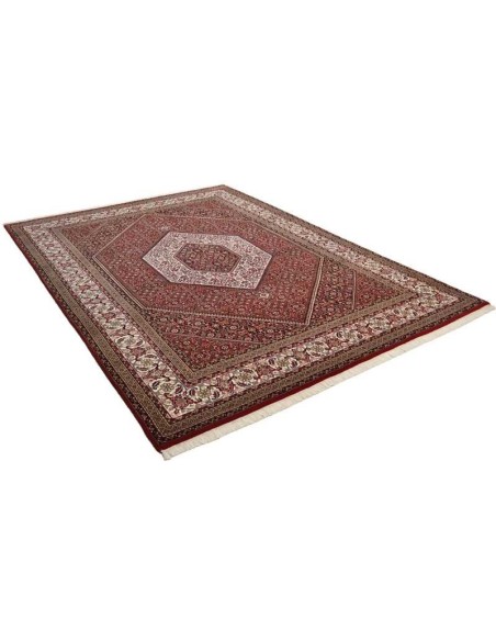 tappeto Sirsa Silk S Bidjar 562 rosso crema