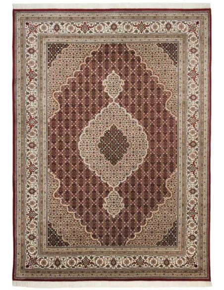 tappeto Sirsa Silk Tabriz Ma 562 rosso crema