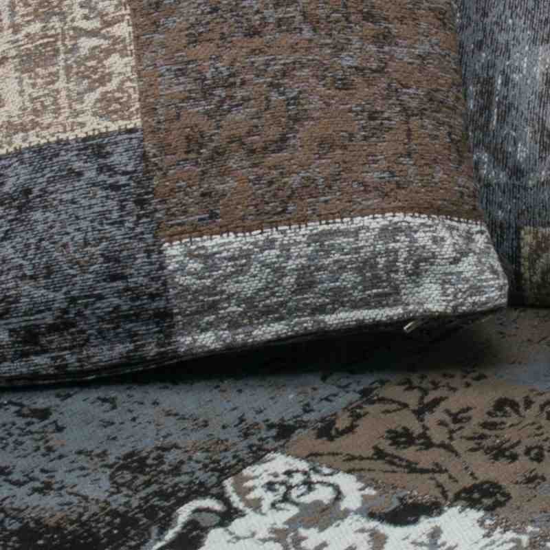tappeto e cuscino patchwork Symphony 160 marrone tappeto e cuscino omaggio