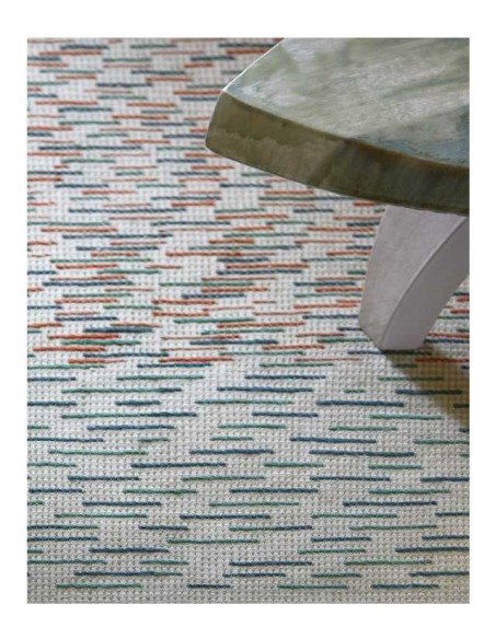 tappeto moderno GAN Backstitch Busy Green