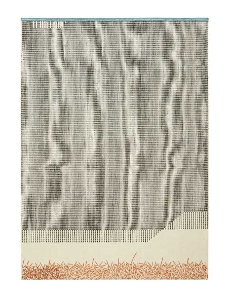tappeto moderno GAN Backstitch Calm Brick