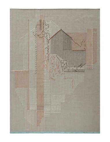 tappeto moderno GAN Backstitch Composition Brick