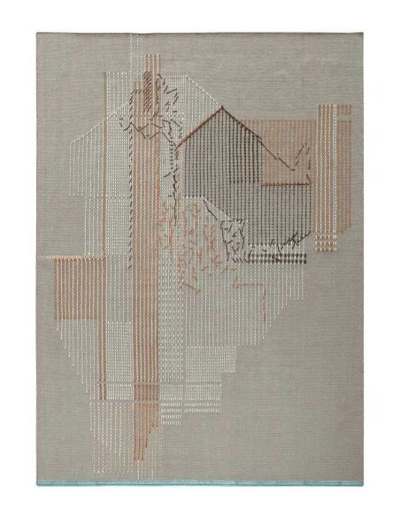 tappeto moderno GAN Backstitch Composition Brick