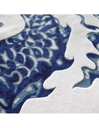 tappeto moderno GAN Chain Stitch Blue China White