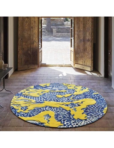 tappeto moderno GAN Chain Stitch Blue China Yellow