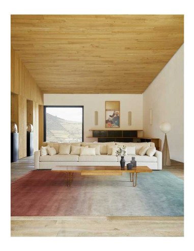 tappeto moderno GAN Degrade Petrol-Wine