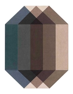 tappeto moderno GAN Diamond Blue-Brown
