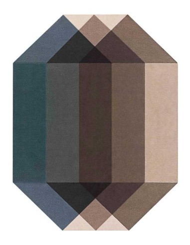 tappeto moderno GAN Diamond Blue-Brown tappeto moderno GAN Diamond Blue-Brown