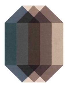 tappeto moderno GAN Diamond Kilim Blue-Brown 