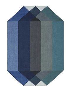 tappeto moderno GAN Diamond Kilim Blue-Green