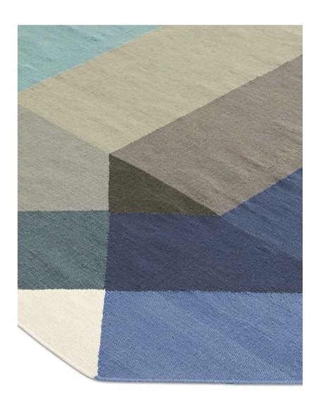 tappeto moderno GAN Diamond Kilim Blue-Green