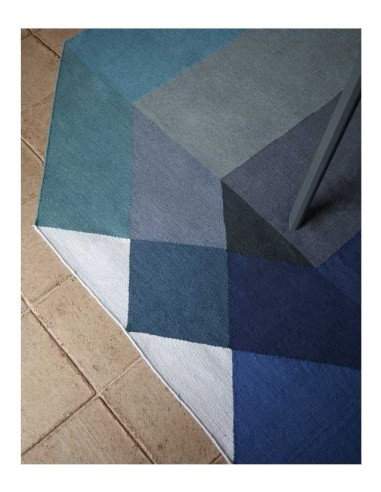 tappeto moderno GAN Diamond Kilim Blue-Green