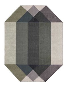 tappeto moderno GAN Diamond Kilim Green-Grey