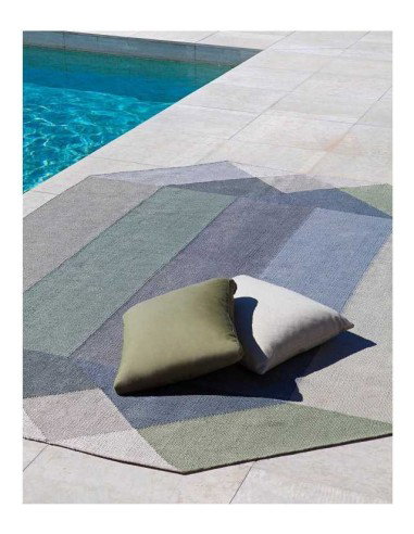 tappeto moderno GAN Diamond Kilim Green-Grey