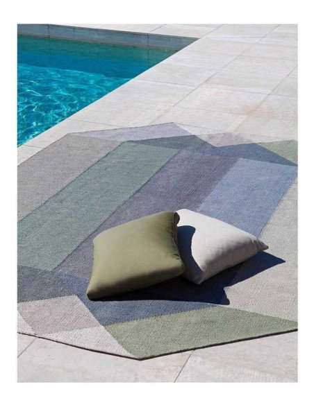 tappeto moderno GAN Diamond Kilim Green-Grey