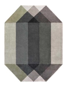 tappeto moderno GAN Diamond Green-Grey
