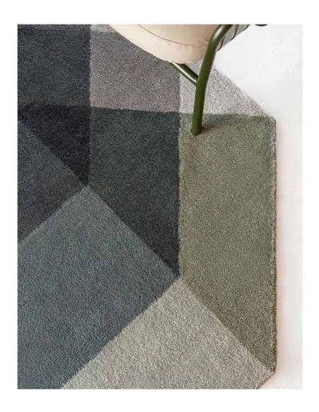 tappeto moderno GAN Diamond Green-Grey