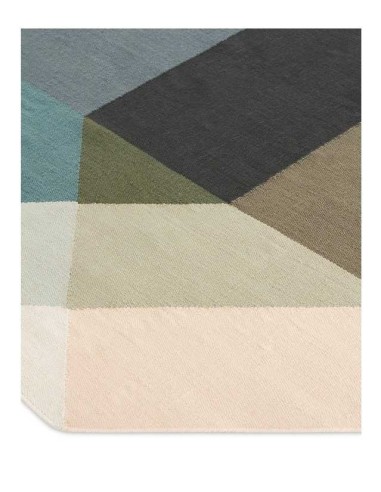 tappeto moderno GAN Diamond Kilim Nude-Petrol