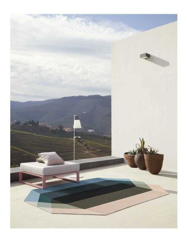 tappeto moderno GAN Diamond Kilim Nude-Petrol