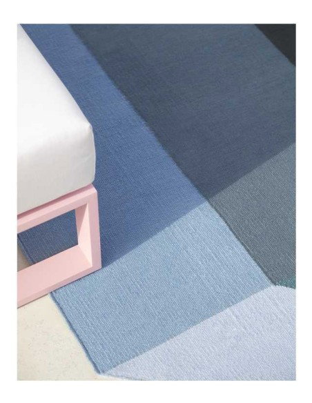 tappeto moderno GAN Diamond Kilim Nude-Petrol