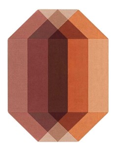 tappeto moderno GAN Diamond Orange-Wine