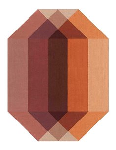 tappeto moderno GAN Diamond Kilim Orange-Wine 