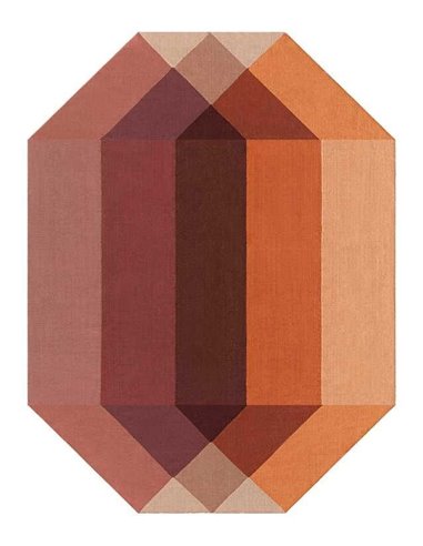 tappeto moderno GAN Diamond Kilim Orange-Wine 
