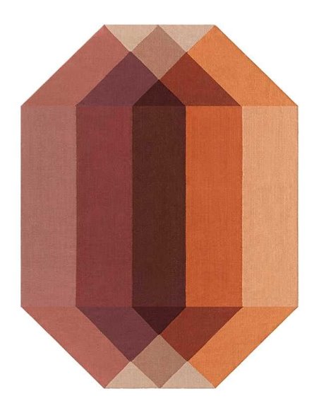tappeto moderno GAN Diamond Kilim Orange-Wine 
