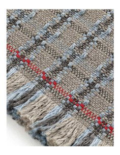 tappeto moderno GAN Garden Layers Checks Blue 2