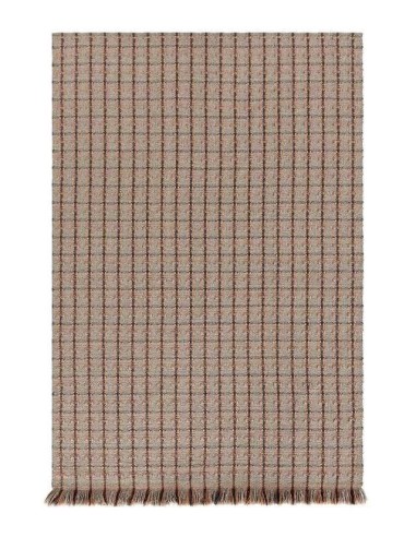 tappeto moderno GAN Garden Layers Checks Terracotta