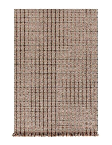 tappeto moderno GAN Garden Layers Checks Terracotta