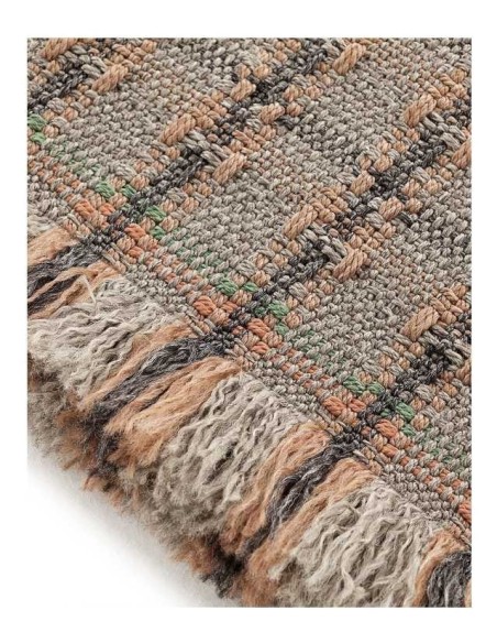 tappeto moderno GAN Garden Layers Checks Terracotta