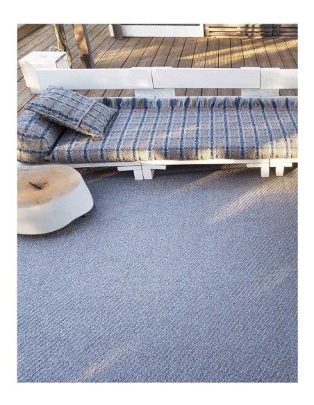 tappeto moderno GAN Garden Layers Diagonal Almond-Blue