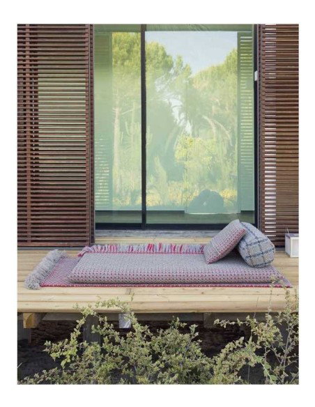 tappeto moderno GAN Garden Layers Diagonal Almond-Red