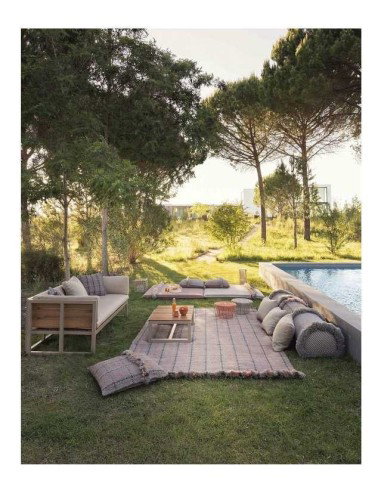 tappeto moderno GAN Garden Layers Tartan Terracotta