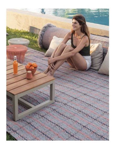 tappeto moderno GAN Garden Layers Tartan Terracotta
