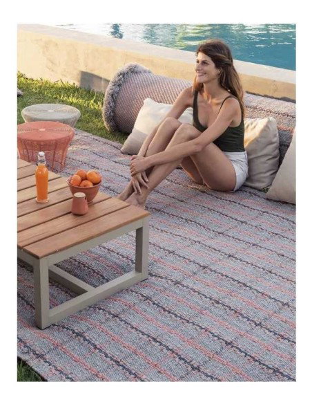 tappeto moderno GAN Garden Layers Tartan Terracotta