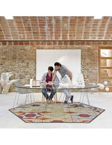 tappeto moderno GAN Hexa Orange