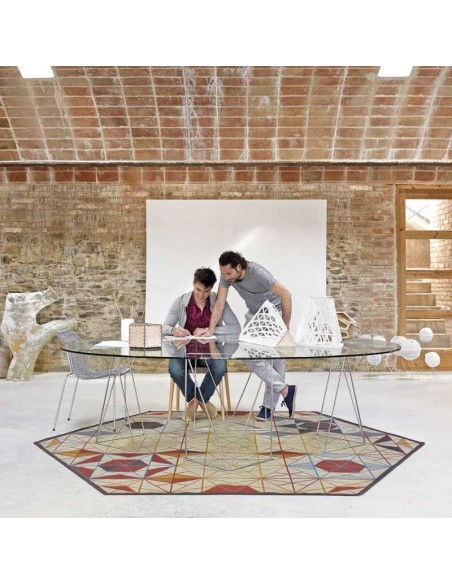 tappeto moderno GAN Hexa Orange