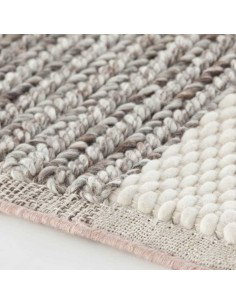 tappeto moderno GAN Mangas Space Plait Square Ivory 2