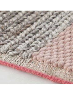 tappeto moderno GAN Mangas Space Plait Square Pink 2