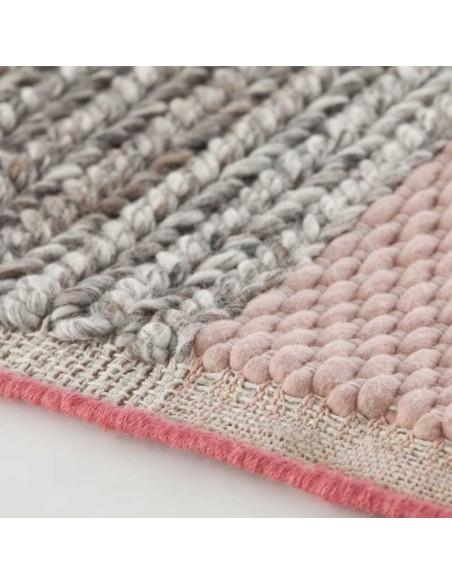 tappeto moderno GAN Mangas Space Plait Square Pink