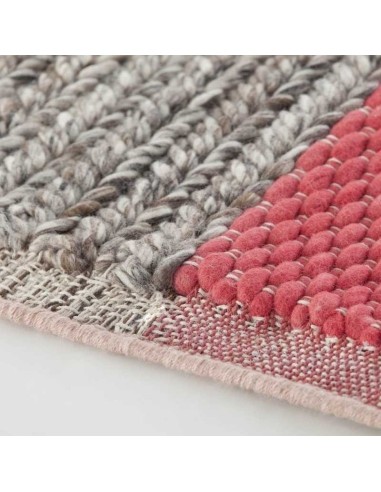 tappeto moderno GAN Mangas Space Square Plait Coral